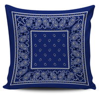 blue bandana pillow