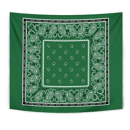 StreetTaps Classic Green Bandana Tapestry