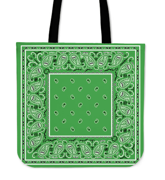 bright green bandana totes
