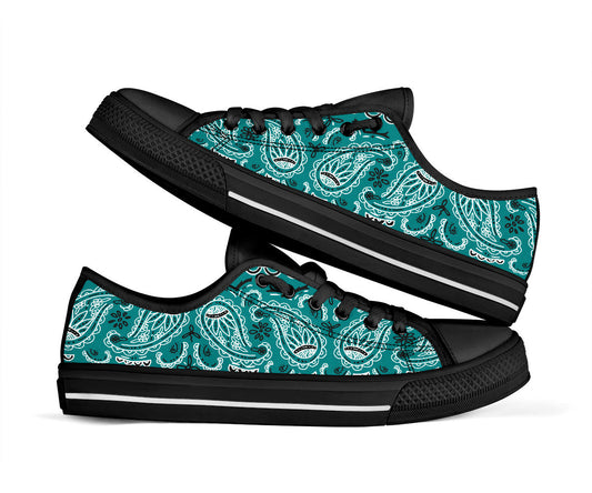 teal bandana shoes