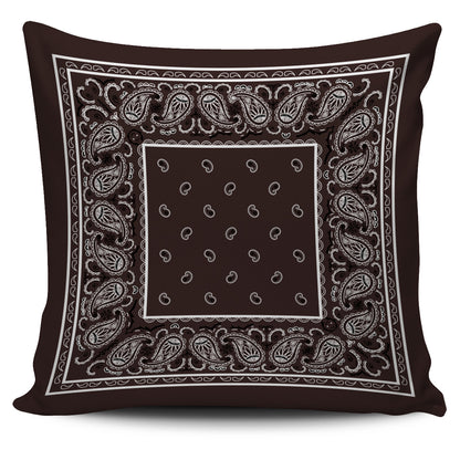 brown bandana throw pillow