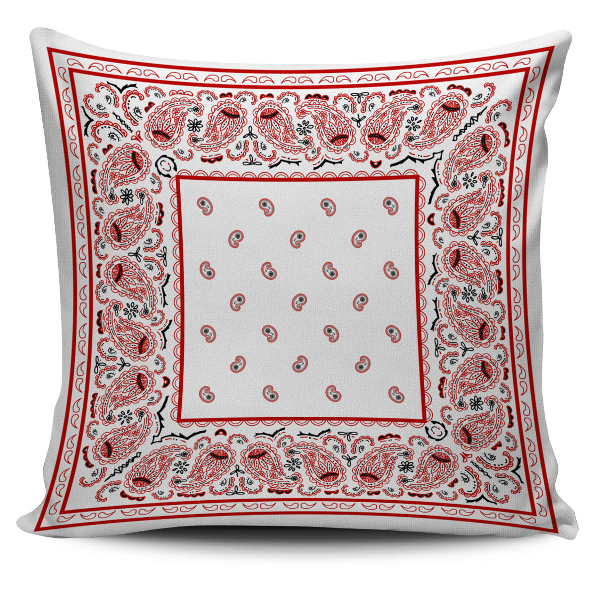 white and red bandana throw pillows
