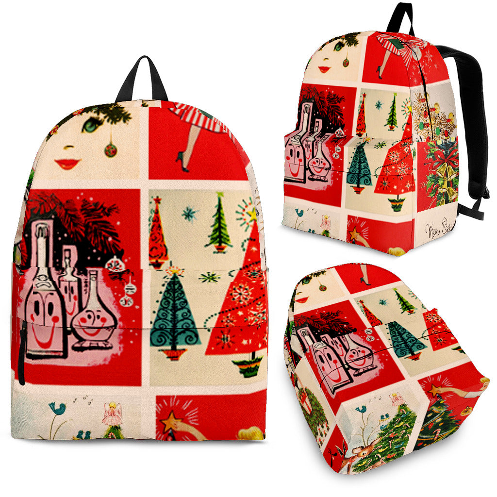 Christmas Backpack - Christmas Trees Red