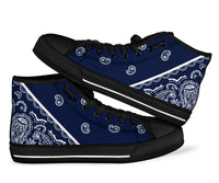 navy blue bandana sneakers