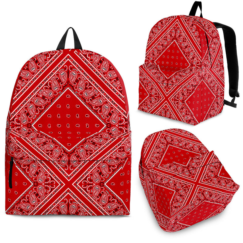 bandana backpack with red