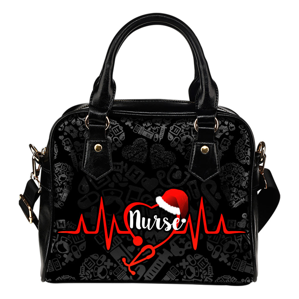 Christmas Handbag - Womens Nurse Heartbeat Leather Handbag