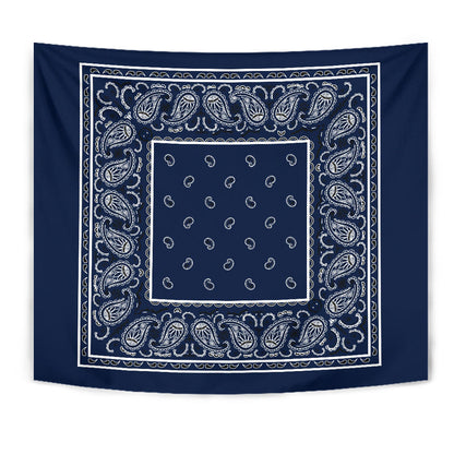 Navy Blue Bandana Tapestry