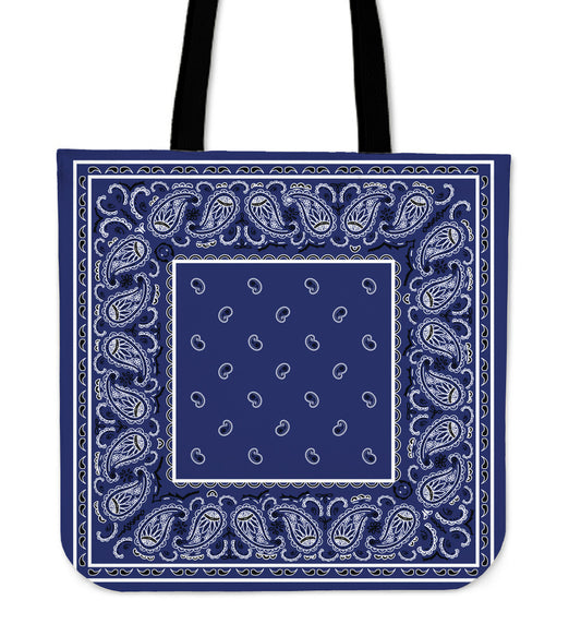 royal blue bandana tote bags
