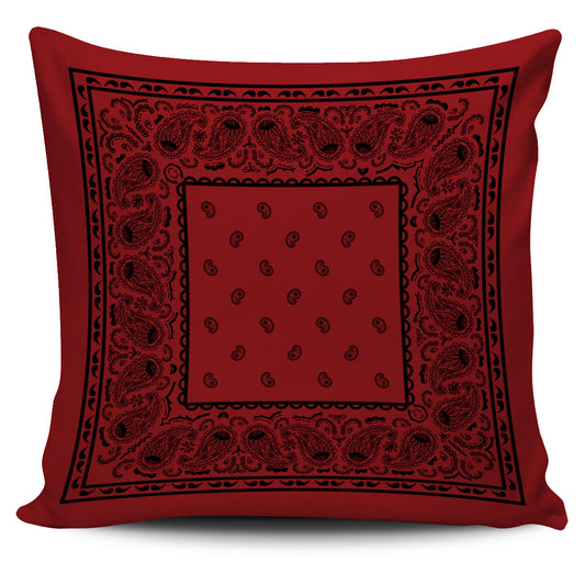 red bandana pillow