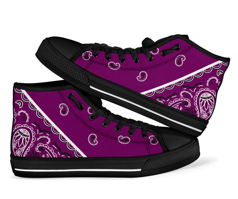 plum purple bandana sneakers