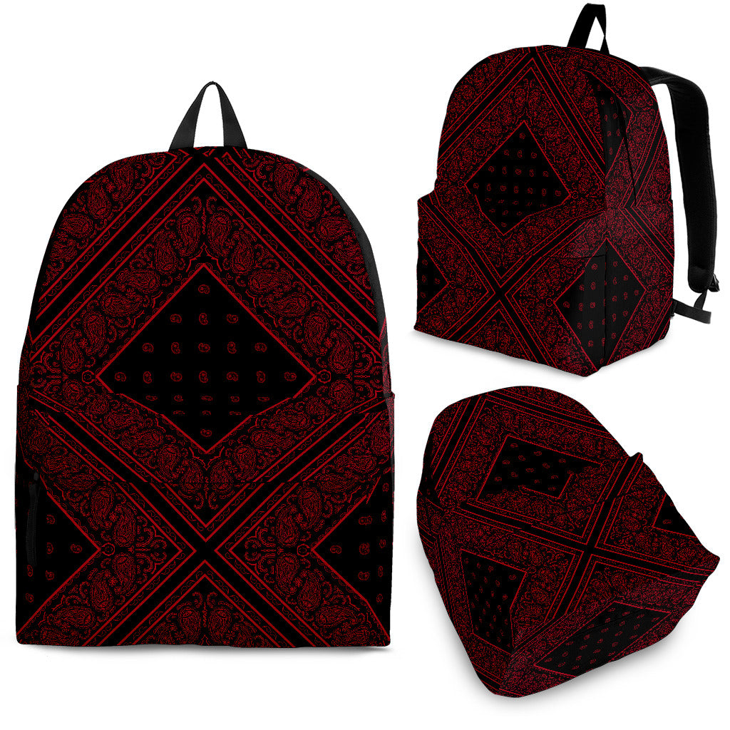 Diamond pattern bandana backpack