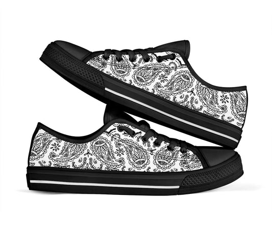 white bandana sneakers