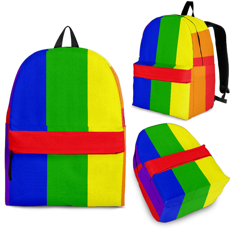 rainbow colored backpack