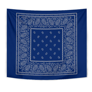 navy with gray wall art tapestry