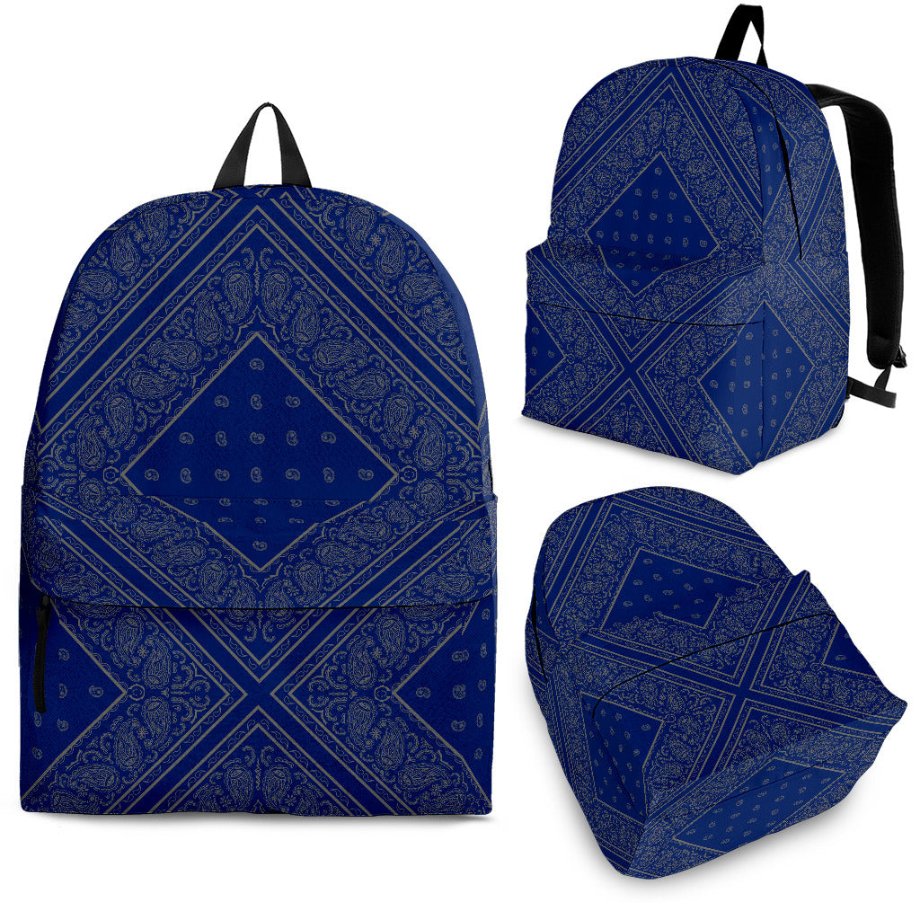 Blue and Gray Bandana Backpacks