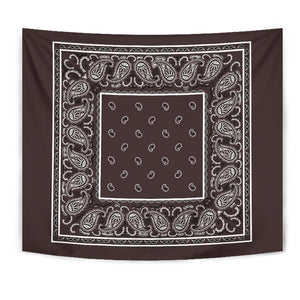 Brown Bandana Wall Art Tapestry