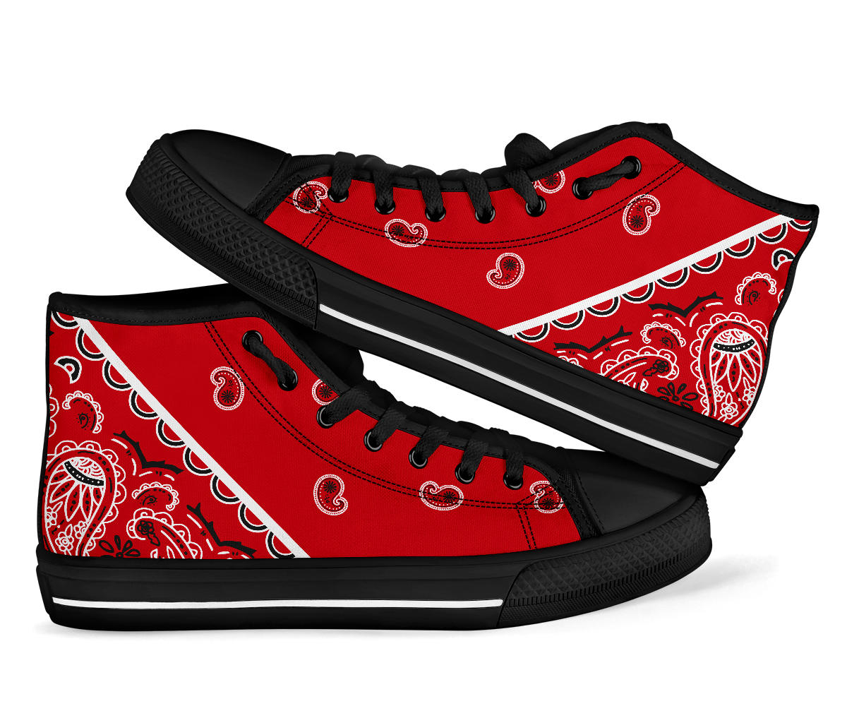 Red bandana converse shoes Clearance