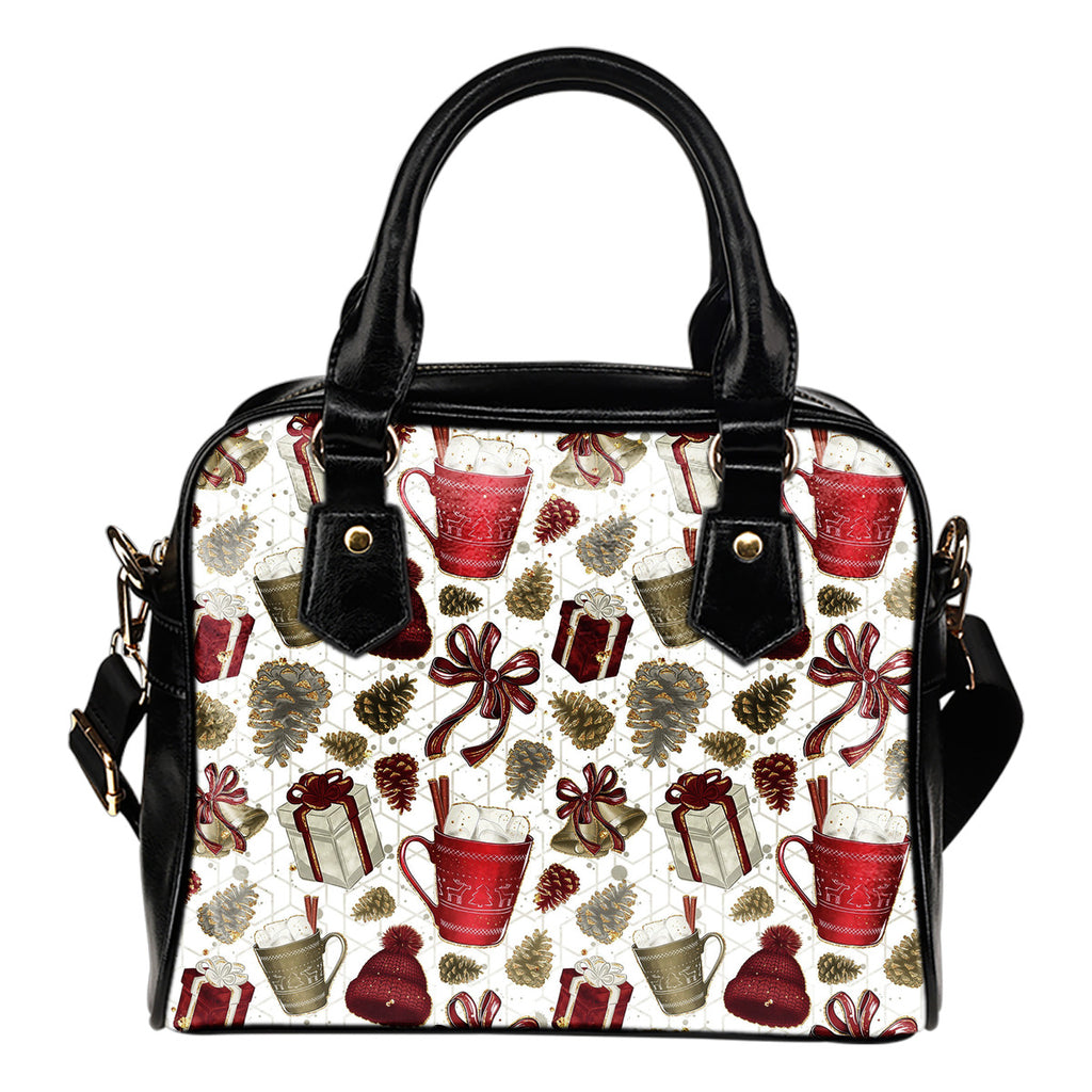 Christmas Handbag - Coffee and Gifts Leather Handbag