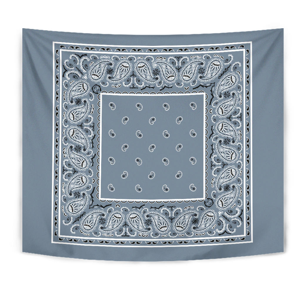 light blue bandana wall art tapestry