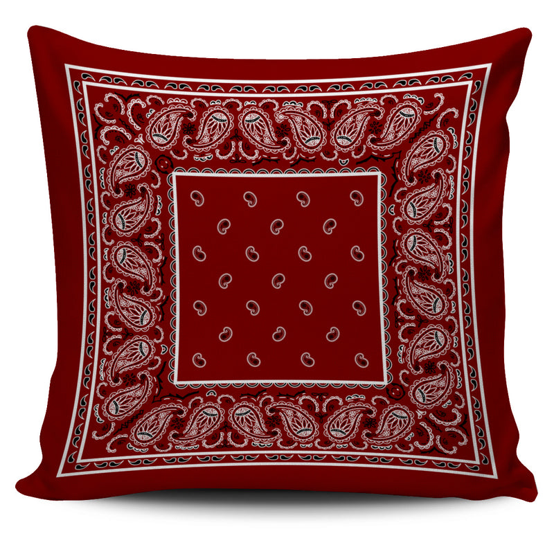 maroon bandana decorative accent pillow