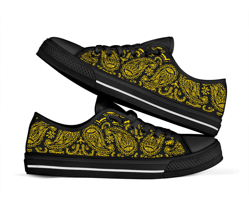 black gold bandana shoes