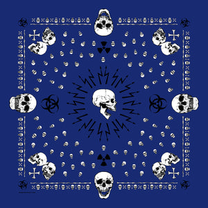 Hazardous Skulls in Blue Bandana