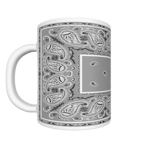 CM - Gray Rectangle Bandana Coffee Mug