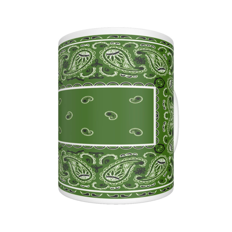 CM - Green Rectangle Bandana Coffee Mug