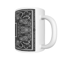 CM - Black Rectangle Bandana Coffee Mug