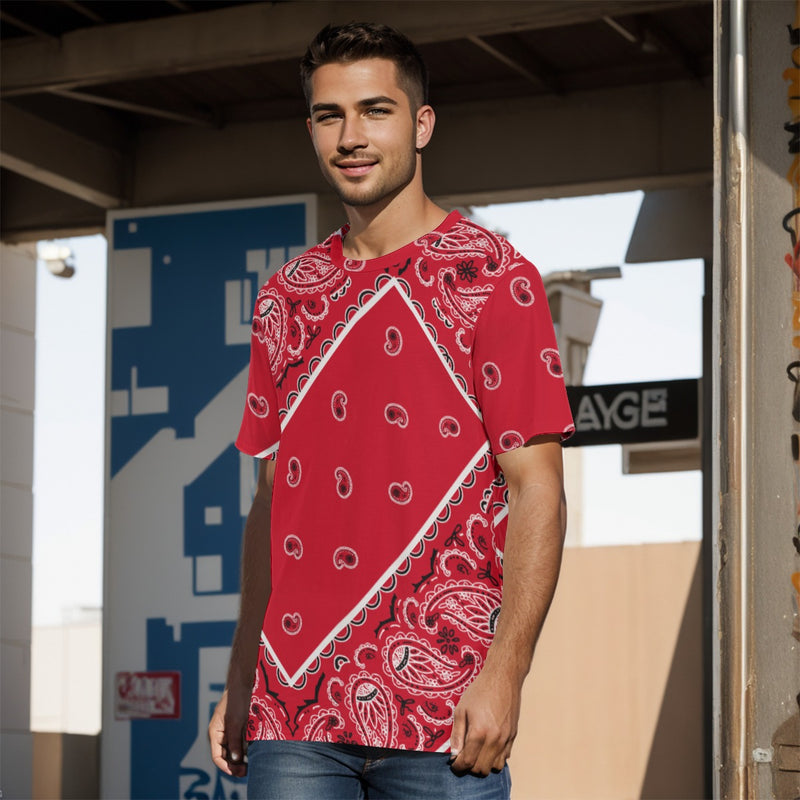 YAP - Men's Tilted Red OG Bandana TShirt