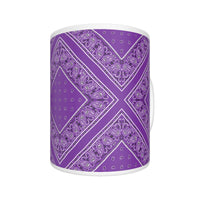CM - Pretty Purple Diamond Bandana Coffee Mug