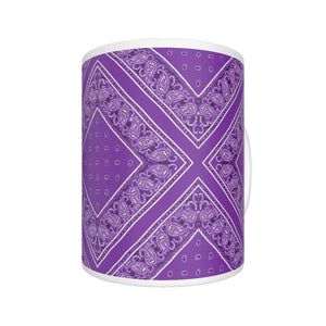 CM - Pretty Purple Diamond Bandana Coffee Mug