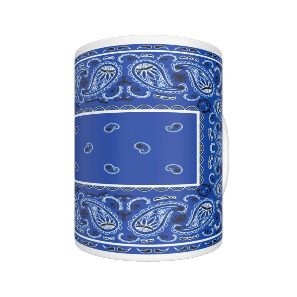 CM -Beautiful Blue Rectangle Bandana Coffee Mug