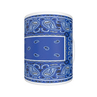 CM -Beautiful Blue Rectangle Bandana Coffee Mug