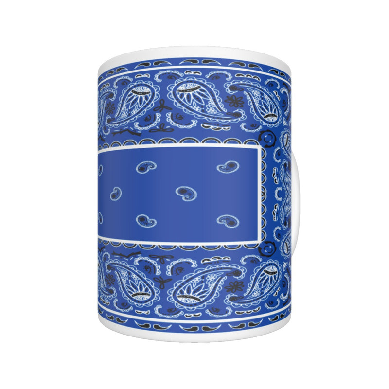 CM -Beautiful Blue Rectangle Bandana Coffee Mug