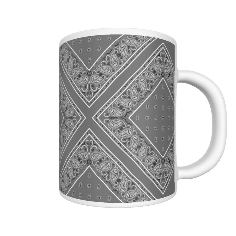 CM - Gray Diamond Bandana Coffee Mug