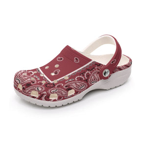 Men's Maroon Classic Bandana Clogs