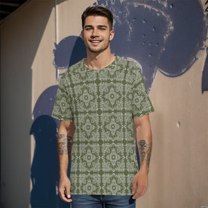 YAP - Men's Bandana4 Army Green and White TShirt