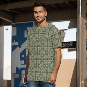 YAP - Men's Bandana4 Army Green and White TShirt