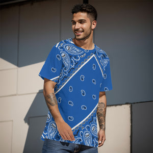 YAP - Men's Tilted Blue OG Bandana  TShirt