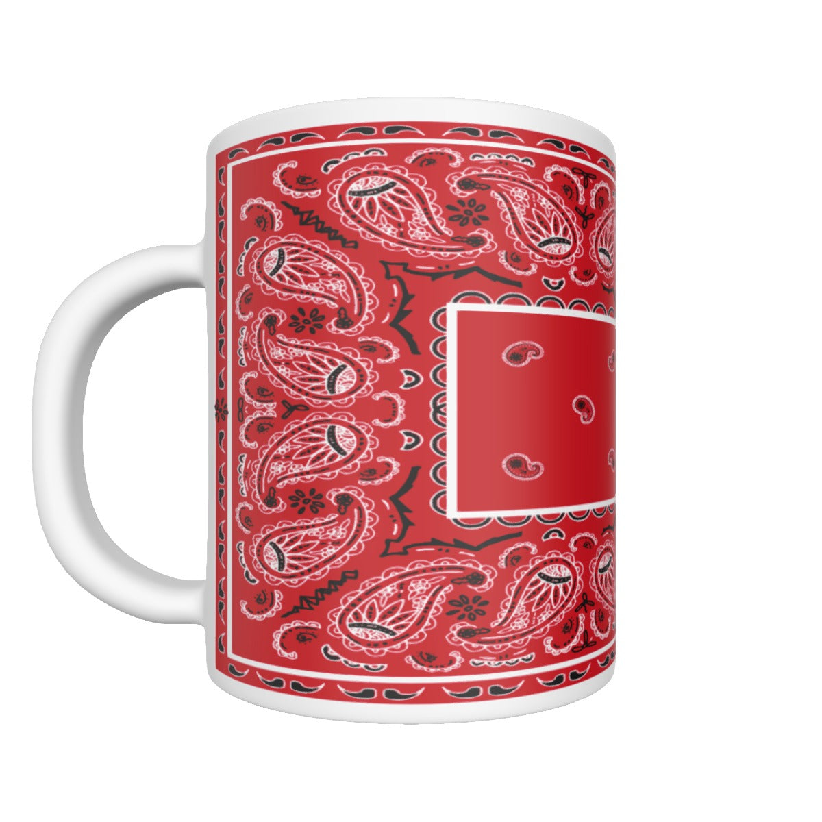 CM - Red Rectangle Bandana Coffee Mug