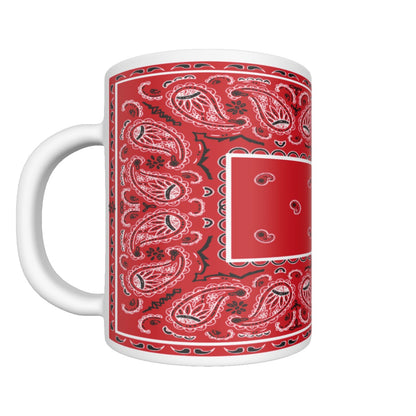 CM - Red Rectangle Bandana Coffee Mug