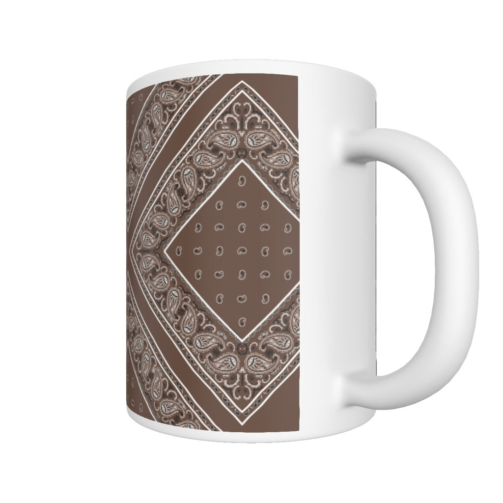 CM - Coffee Brown Diamond Bandana Coffee Mug