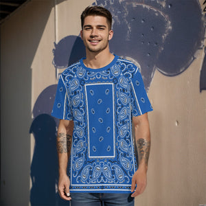 YAC - Men's BBC Cobalt Blue Bandana T Shirt