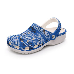 Men's Blue Classic Big Bandana Clogs