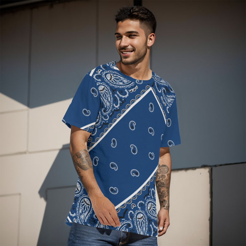 YAP - Men's Tilted Navy OG Bandana TShirt