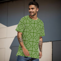 YAP - Men's Bandana4 Green and White TShirt