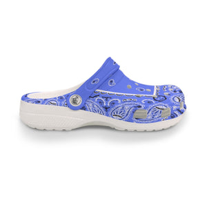 Men's Royal Blue Classic Bandana Clogs