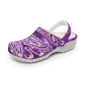 Men's Grape Classic Big Bandana Clogs