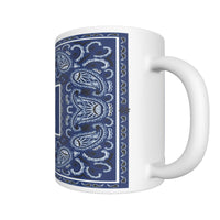 CM -Navy Rectangle Bandana Coffee Mug